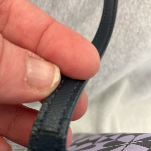 Kate Spade Tote Lilac Navy Blue and Matching Wallet - Picture 15 of 16